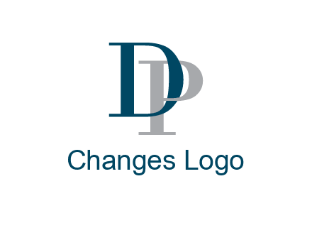 letter D intertwining with letter P