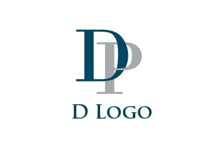 letter D intertwining with letter P