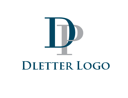 letter D intertwining with letter P