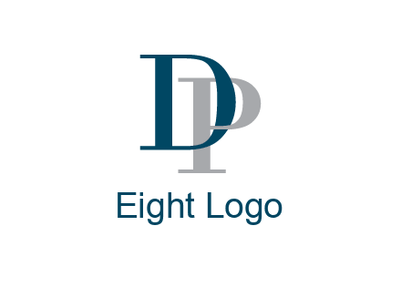 letter D intertwining with letter P