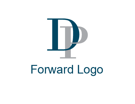 letter D intertwining with letter P