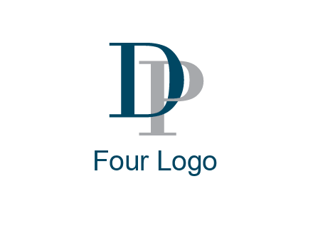 letter D intertwining with letter P