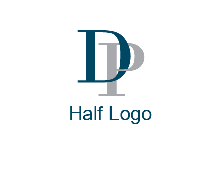letter D intertwining with letter P