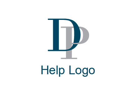 letter D intertwining with letter P