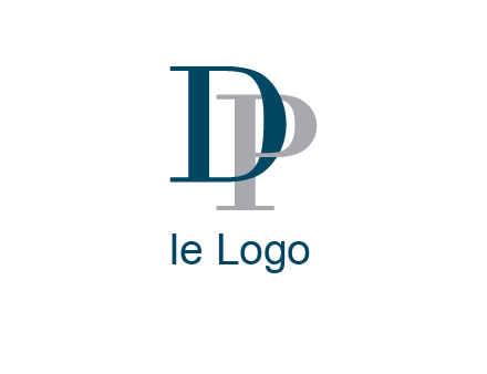 letter D intertwining with letter P