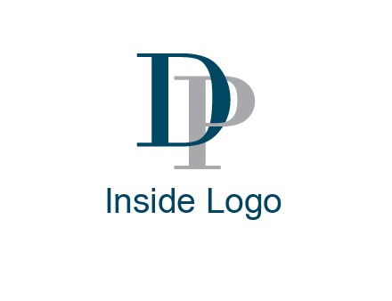 letter D intertwining with letter P