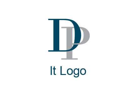 letter D intertwining with letter P