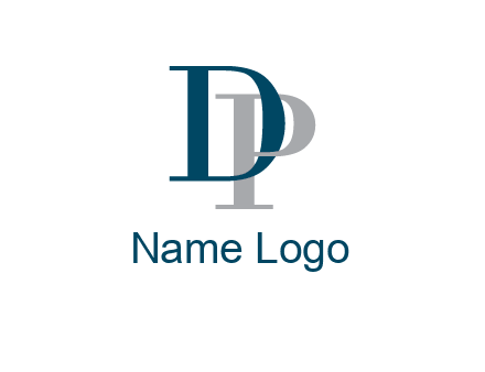 letter D intertwining with letter P