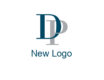 letter D intertwining with letter P