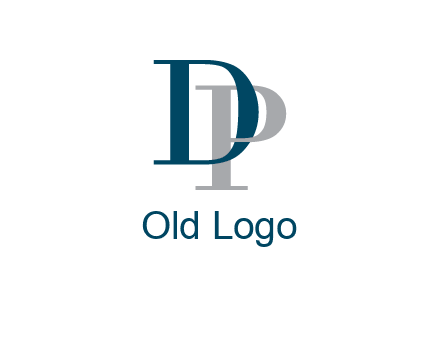 letter D intertwining with letter P