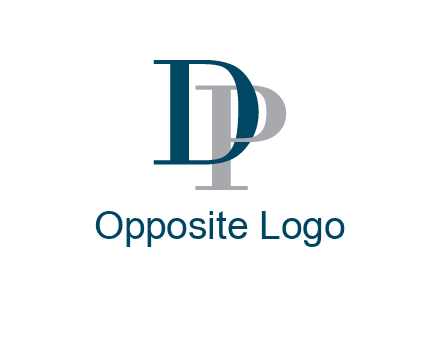 letter D intertwining with letter P