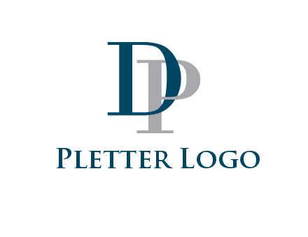 letter D intertwining with letter P