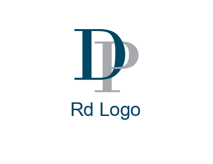letter D intertwining with letter P