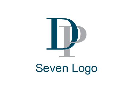 letter D intertwining with letter P