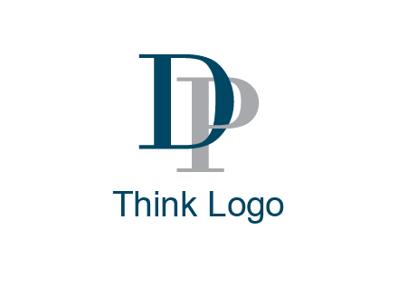 letter D intertwining with letter P