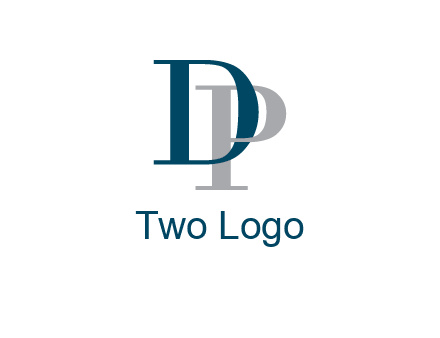 letter D intertwining with letter P