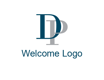 letter D intertwining with letter P