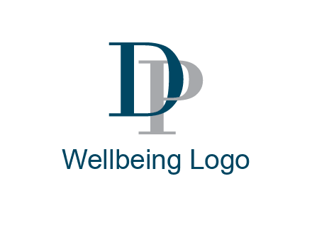 letter D intertwining with letter P