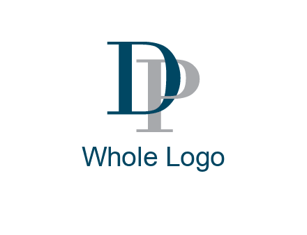 letter D intertwining with letter P
