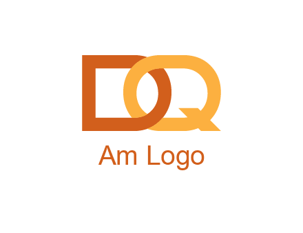 letter D intertwining with letter Q