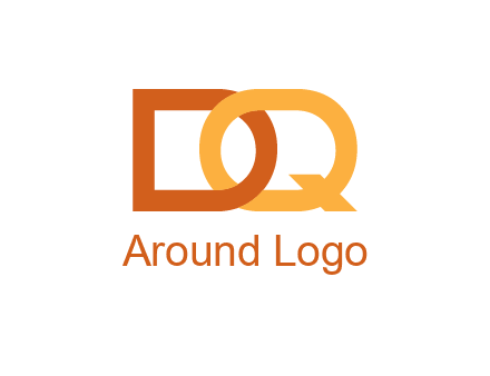 letter D intertwining with letter Q