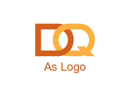 letter D intertwining with letter Q