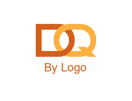 letter D intertwining with letter Q