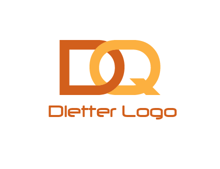 letter D intertwining with letter Q