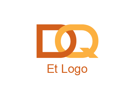 letter D intertwining with letter Q