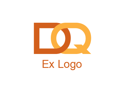 letter D intertwining with letter Q