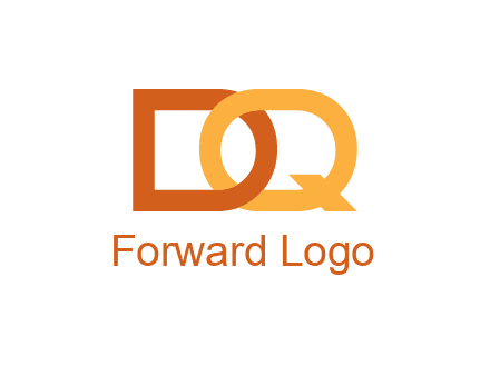 letter D intertwining with letter Q