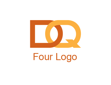 letter D intertwining with letter Q