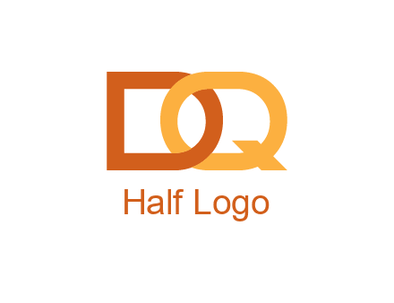 letter D intertwining with letter Q