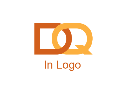 letter D intertwining with letter Q