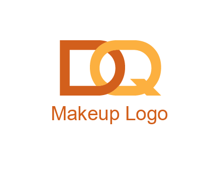 letter D intertwining with letter Q