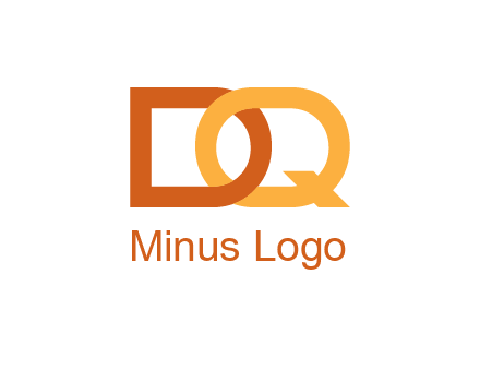 letter D intertwining with letter Q
