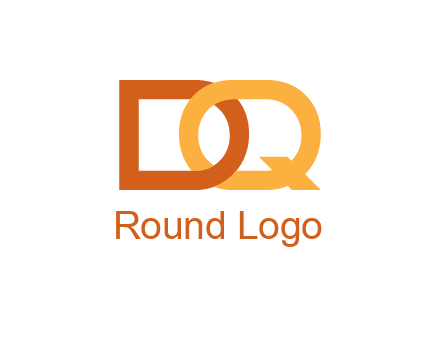 letter D intertwining with letter Q