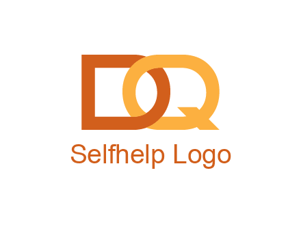 letter D intertwining with letter Q