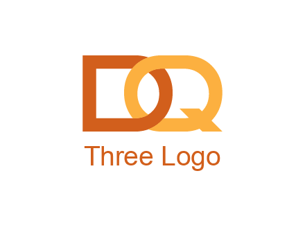 letter D intertwining with letter Q