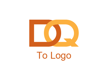 letter D intertwining with letter Q