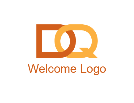 letter D intertwining with letter Q