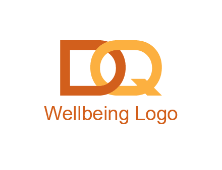 letter D intertwining with letter Q