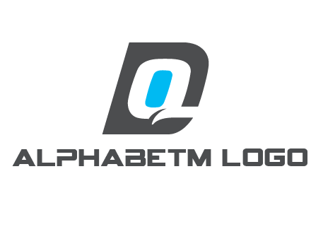 negative spacing letter Q in letter D
