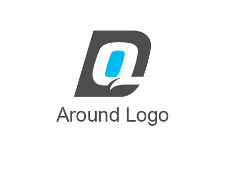 negative spacing letter Q in letter D