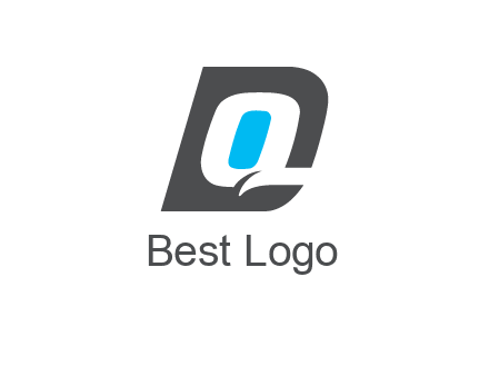 negative spacing letter Q in letter D