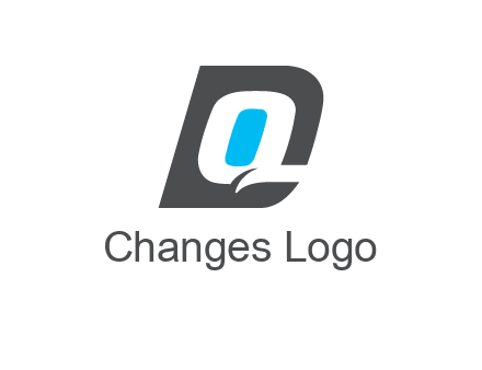 negative spacing letter Q in letter D