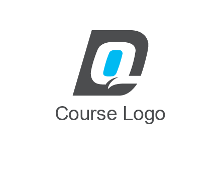 negative spacing letter Q in letter D