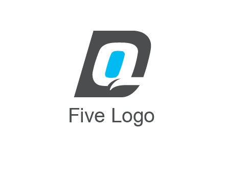 negative spacing letter Q in letter D