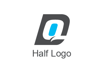 negative spacing letter Q in letter D