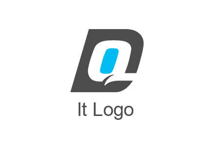 negative spacing letter Q in letter D